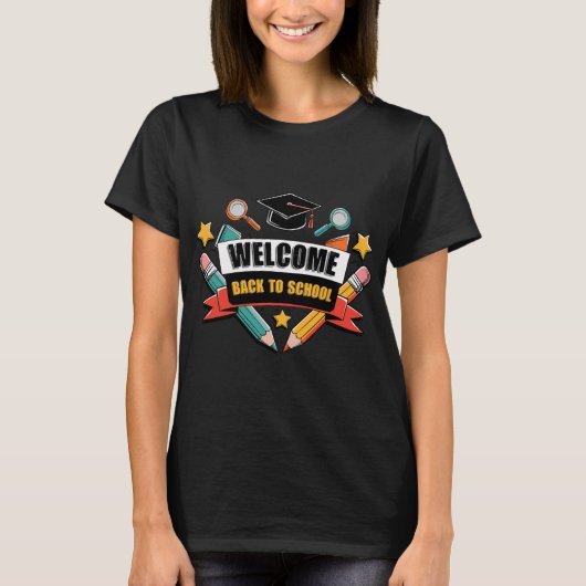 Ck naar school T-shirt Cute 2025 Apple Student Pot (Voorkant)