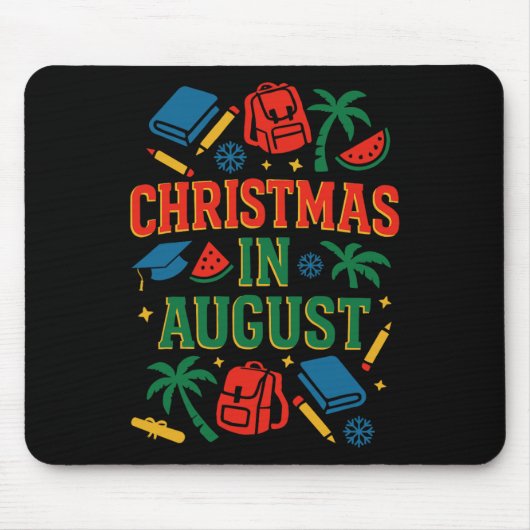 CK Naar school Xmas Palm Tree Afstuderen Christmas Muismat (Voorkant)
