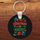 CK Naar school Xmas Palm Tree Afstuderen Christmas Sleutelhanger (Voorkant)