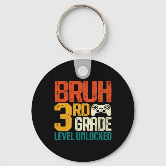 Ck Terug naar school 3e klas gamer Bruh 3e klas ni Sleutelhanger (Voorkant)