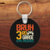 Ck Terug naar school 3e klas gamer Bruh 3e klas ni Sleutelhanger (Voorkant)