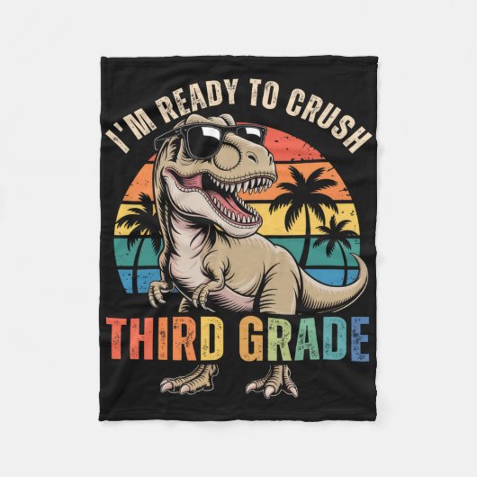 Ck Terug naar school Dinosaur Boy Ik ben klaar om Fleece Deken (Voorkant)