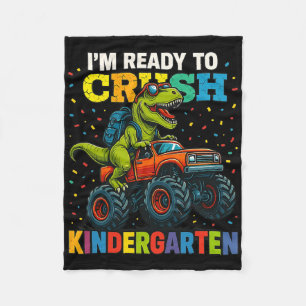 Ck Terug naar school jongen dinosaurus Ik ben klaa Fleece Deken