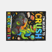 Ck Terug naar school jongensdinosaurus Ik ben klaa Fleece Deken (Voorkant (Horizontaal))