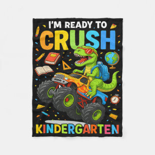 Ck Terug naar school jongensdinosaurus Ik ben klaa Fleece Deken