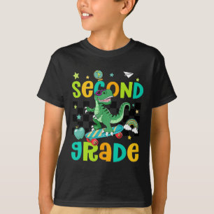 Ck Terug naar school Rol naar 2e klas T-rex Skateb T-shirt