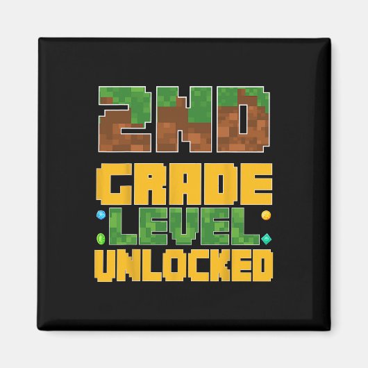 Ck To School 2nd Grade Boys Gamer First Day Second Magneet (Voorkant)