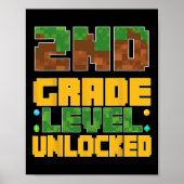 Ck To School 2nd Grade Boys Gamer First Day Second Poster (Voorkant)