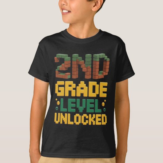 Ck To School 2nd Grade Boys Gamer First Day Second T-shirt (Voorkant)