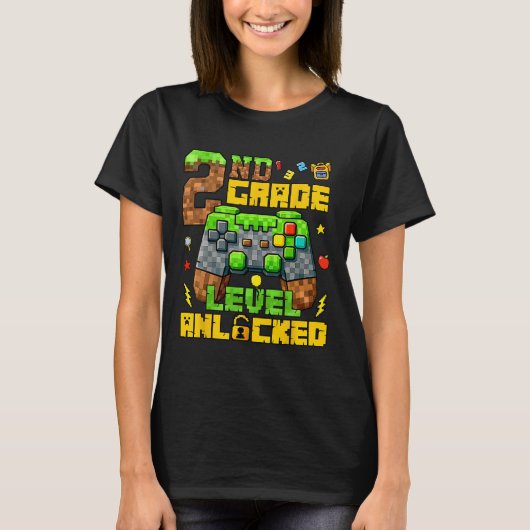 Ck To School 2nd Grade Gamer First Day Second Grad T-shirt (Voorkant)