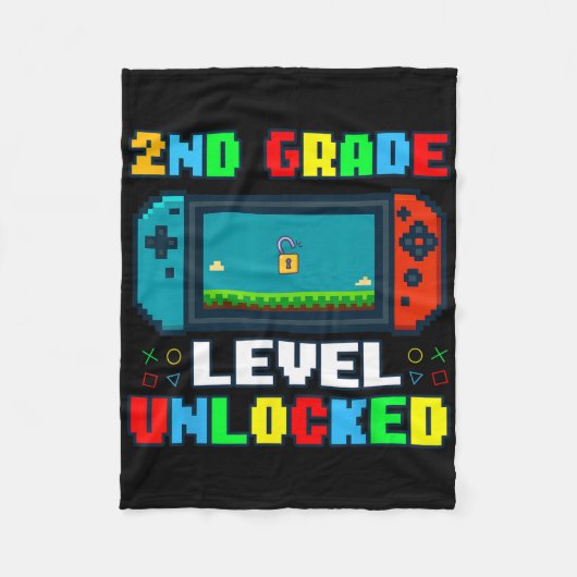 Ck To School 2nd Grade Level Unlocked Gamer Kids B Fleece Deken (Voorkant)