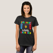 Ck To School 2nd Grade Level Unlocked Gamer Kids B T-shirt (Voorkant volledig)