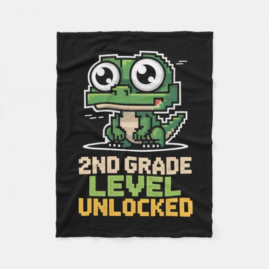 Ck To School 2nd Grade Lizard Gamer Second Level U Fleece Deken (Voorkant)