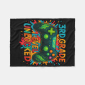 Ck To School 3rd Grade Boys Gamer First Day School Fleece Deken (Voorkant (Horizontaal))