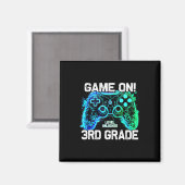 Ck To School 3rd Grade Boys Gamer First Day School Magneet (Voorkant / Achterkant)