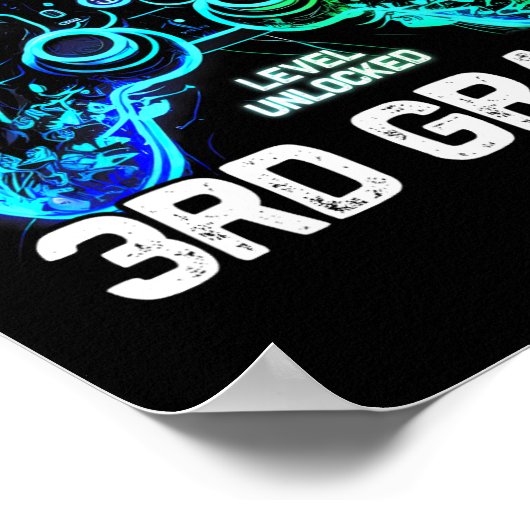 Ck To School 3rd Grade Boys Gamer First Day School Poster (Hoek)