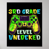 Ck To School 3rd Grade Boys Gamer First Day Third Poster (Voorkant)
