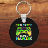 Ck To School 3rd Grade Boys Gamer First Day Third Sleutelhanger (Voorkant)
