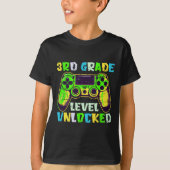 Ck To School 3rd Grade Boys Gamer First Day Third  T-shirt (Voorkant)