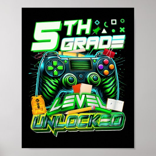 Ck To School 5th Grade Level Unlocked Gamer First  Poster (Voorkant)