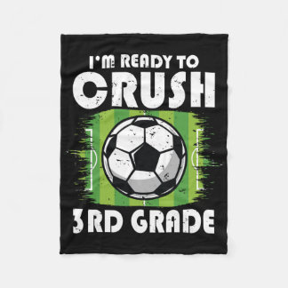 Ck To School First Day Of 3rd Grade Soccer Boys Ki Fleece Deken