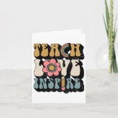 CK to School Teach Love inspireert retro leraren d Kaart (Voorkant)
