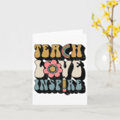 CK to School Teach Love inspireert retro leraren d Kaart (Gele Bloem)