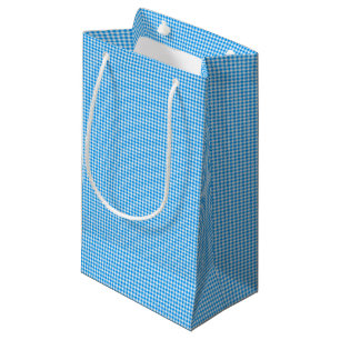 CKC-Gingham 1-Pastel Blue-White-GIFT BAG s Klein Cadeauzakje