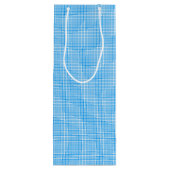 CKC-Gingham 1-Pastel Blue-White-WINE GIFT BAG Wijn Cadeautas (Achterkant)