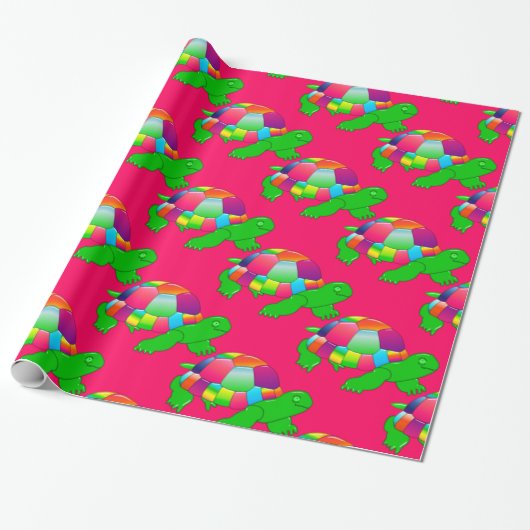 CKC-lelglazen schildpad, roze papier voor het oppa (Uitgerold)