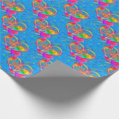 CKC-Peace, Love and Popsicle's, Blue-Gift Wrapping Cadeaupapier (Hoek)