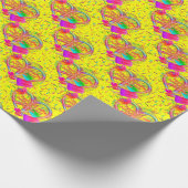 CKC-Peace, Love and Popsicle's, Yellow-Gift Wrap Cadeaupapier (Hoek)