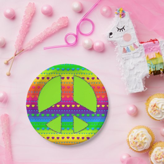 CKC, Peace Symbol 08-Papierpartij Borden Papieren Bordje (Feest)
