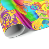 CKC Popsicle Swirls, Geel-Gift Wrapping Paper Cadeaupapier (Rol Hoek)