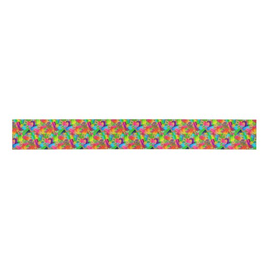 CKC Popsicle Swirls, Neon-Grosgrain Ribbon Spool Grosgrain Lint (Voorkant)