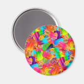 CKC Popsicle Swirls Oranje-ROND MAGNET (Voorkant / Achterkant)