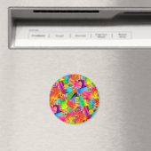 CKC Popsicle Swirls Oranje-ROND MAGNET (Insitu (Vaatwasser))