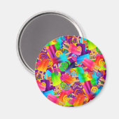 CKC Popsicle Swirls Paars-ROND MAGNET (Voorkant / Achterkant)