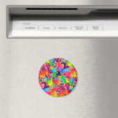 CKC Popsicle Swirls Paars-ROND MAGNET (Insitu (Vaatwasser))