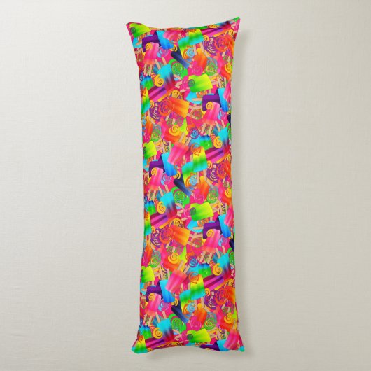 CKC Popsicle Swirls, PINK-KINDER LICHAAMPILLOW Lichaamskussen (Achterkant (Verticaal))