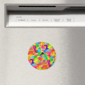 CKC Popsicle Swirls Yellow-ROND MAGNET (Insitu (Vaatwasser))