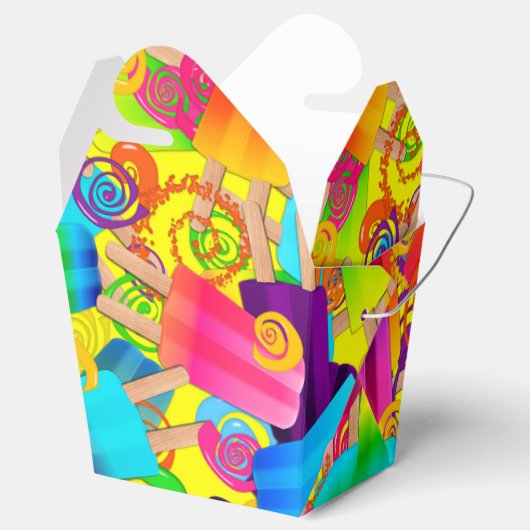 CKC Popsicle Swirls, Yellow-TAKE OUT FAVOR BOX Bedankdoosjes (Geopend)