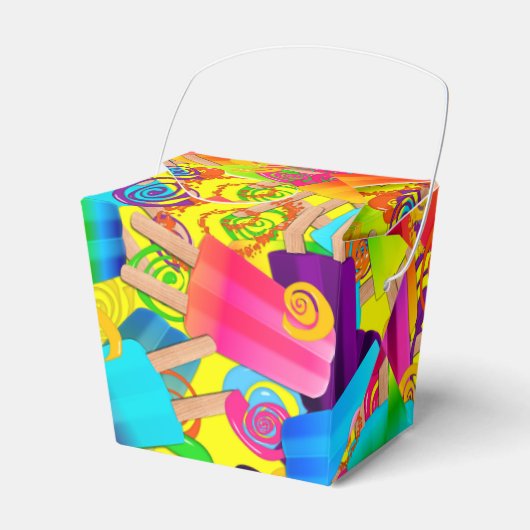 CKC Popsicle Swirls, Yellow-TAKE OUT FAVOR BOX Bedankdoosjes (Voorkant Zijde)
