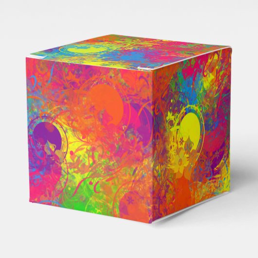 CKC-verf Can Florals-Square Favor Box Bedankdoosjes (Voorkant Zijde)