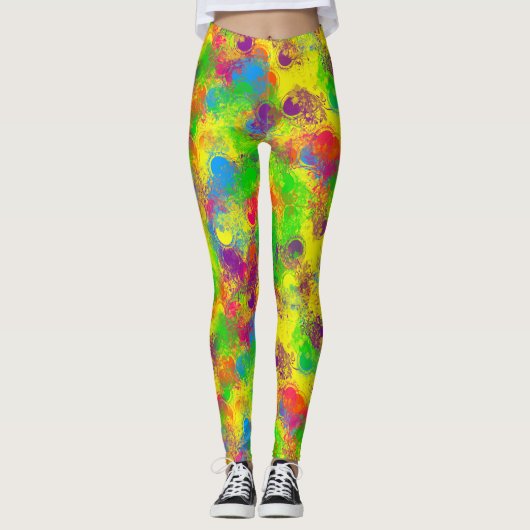 CKC-verf kan Florals-LEGGINGS Leggings (Voorkant)
