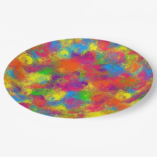 CKC-verf kan Florals-PAPER BORDEN Papieren Bordje (Gekanteld)