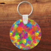 CKC-verf kan Florals-Round-Sleutelhanger Sleutelhanger (Voorkant)