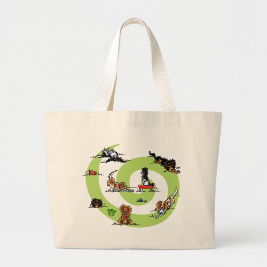 CKCS-afspeeltijd Grote Tote Bag (Voorkant)