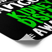 CKD Awareness T Shirt - overlevende nierziekte Poster (Hoek)