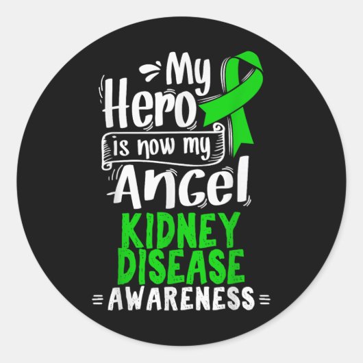 CKD Awareness T Shirt - overlevende nierziekte Ronde Sticker (Voorkant)
